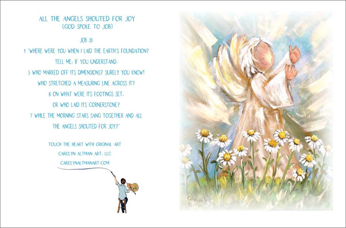 Joy Angel the Angels Shouted for Joy Art Prints Joy Angel Etsy