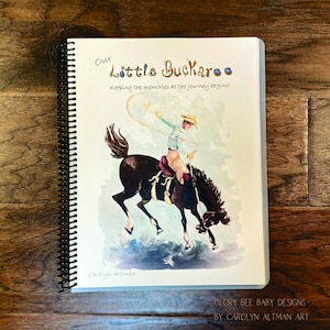 Buckaroo Baby Memory Keepsake Book Spiral Bound | Personalize, Add Baby's Name to Cover | Milestones | Record Early Years | Free Shipping