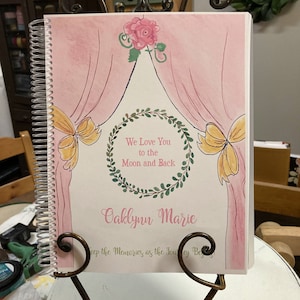 Personalized Baby Memory Book: &#39;Love You to the Moon&#39; Spiral Bound
