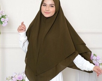 Instant Diamond Crepe Hijab: Tvålagers huvudduk redo att bäras