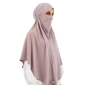 Französischer Khimar mit V Niqab Jersey