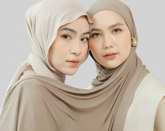 Rayon bomulls hijab halsduk pashmina