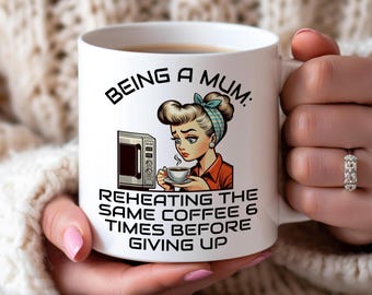 Nyckfull kaffemugg för mammor, unik mors dag-present, hjärtlig present till mammor, födelsedagspresent mamma, julklapp mamma, rolig kaffekopp
