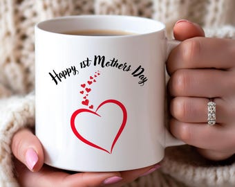 Hjärtlig mors dag-mugg: Present till nybliven mamma