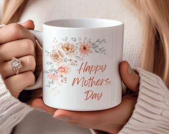 Blommig Glad Mors Dag Kaffemugg