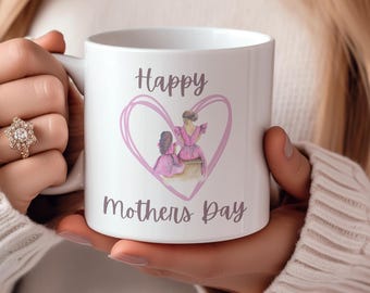 Glad mors dag-mugg: Kaffekopp med hjärtdesign
