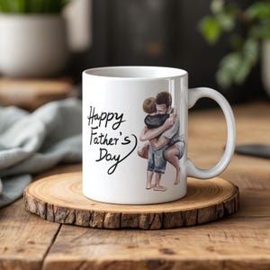 Father&#39;s Day Mug, Cute Dad and Son Ceramic Cup, Gift for Dad, Heartwarming Coffee Mug,Father&#39;s Day Gift Ideas,Celebrate Fatherhood,Tea Mug