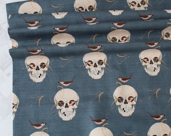 Wrented Skull Barkcloth