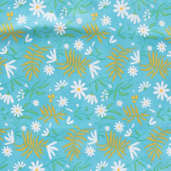 Fronds and Flowers Market Organic Poplin