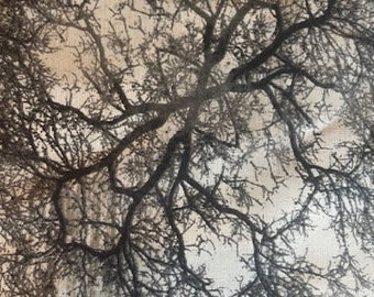 Gray Roots & Branches 1/2 Yard