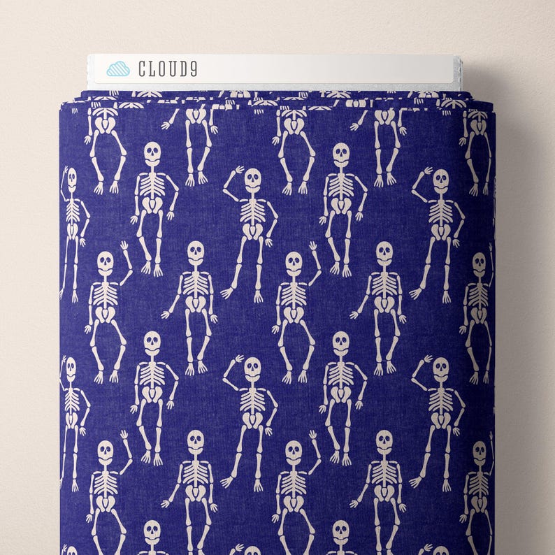 Verona Skeleton Organic Quilting Cotton - Etsy