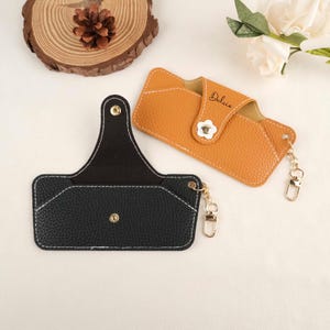 Sac de rangement personnalisé pour lunettes de couleur, boîte Yan'j souple portable, sac à lunettes de couleur unie, sac de lunettes de soleil de voyage, cadeau