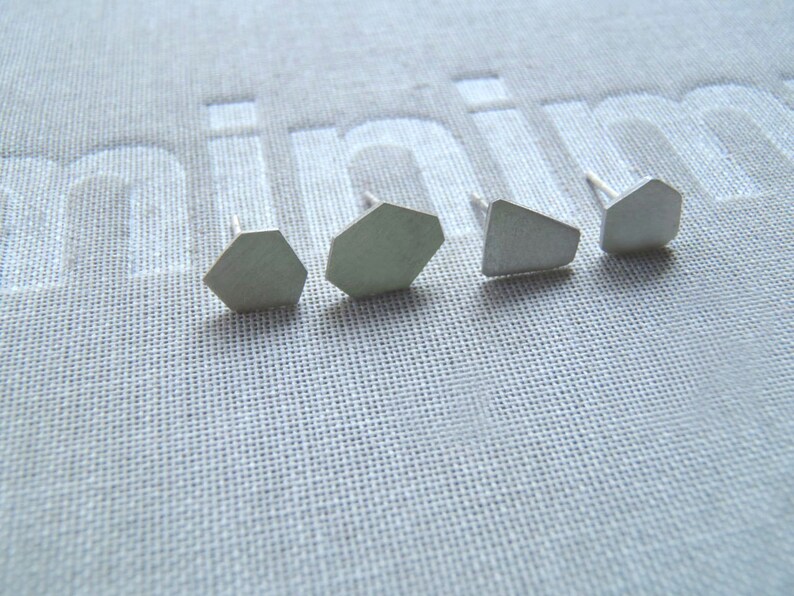 Tiny geometric minimal unisex earrings studs set!