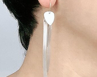 Medusa Long Fringe Earrings for a ladies night | Long Aesthetic Earrings for girlfriend gift | Trendy Tassel Earrings | Bridal Earrings
