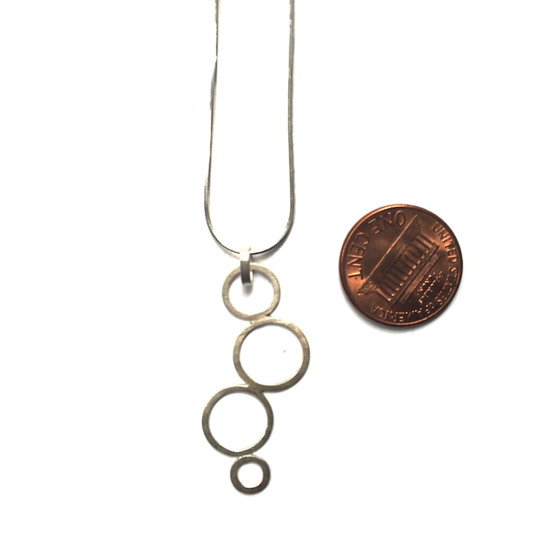 Large flat empty bubbles pendant!