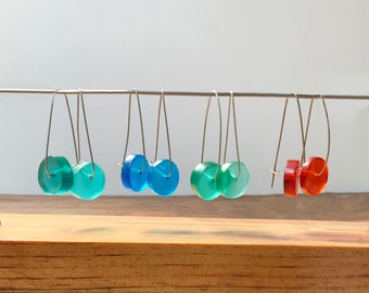 Vibrant Resin Earrings: Colorful & Cute - Perfect Gift for Modern Fashionistas | Ideal as Spring or Summer Earrings