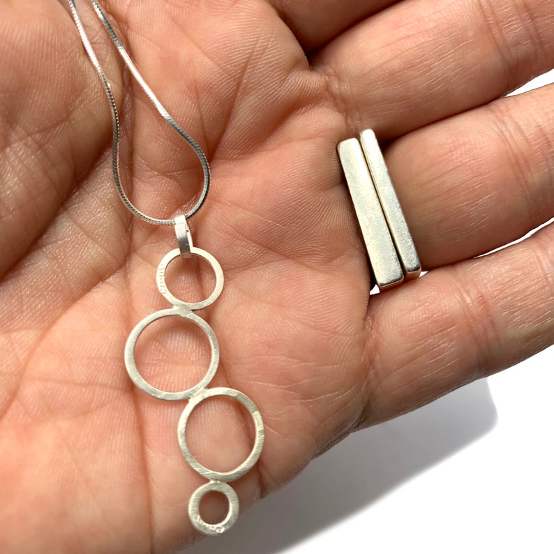 Large flat empty bubbles pendant!