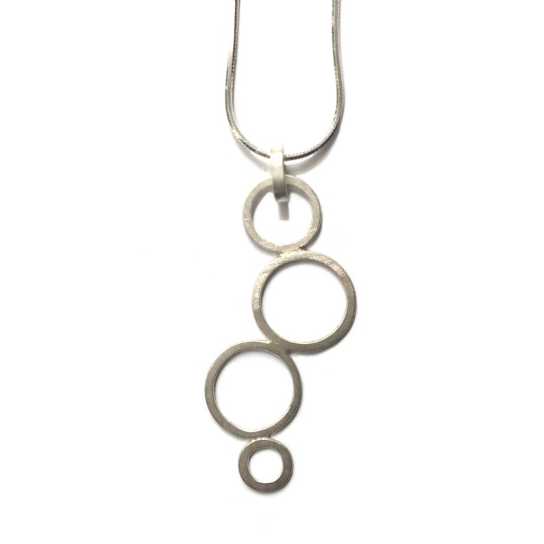 Large flat empty bubbles pendant!