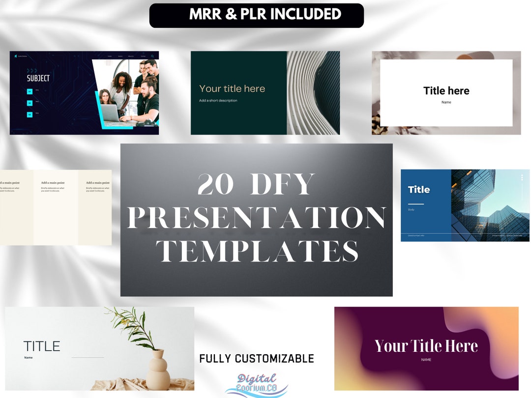 PLR Presentation Templates Quick Customization & Resell Etsy