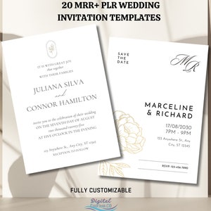 20 Hochzeitseinladungs-Vorlagen | Persönlicher Gebrauch oder WEITERVERKAUF