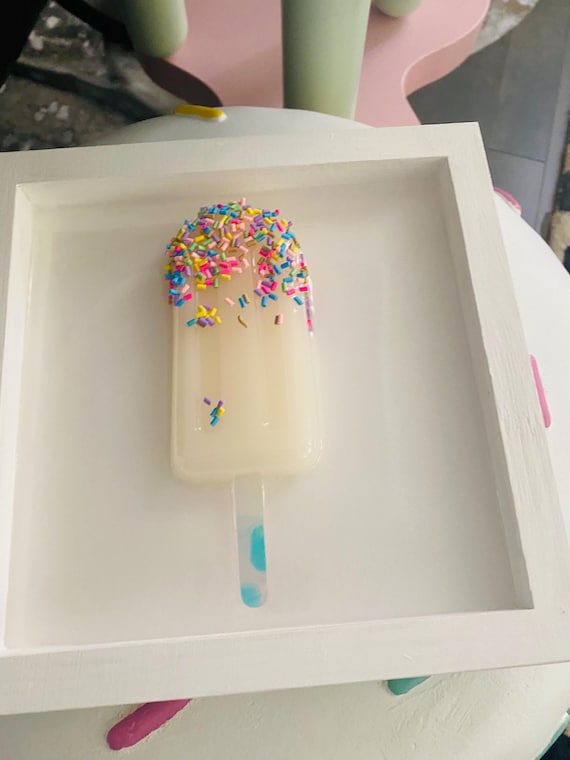 Sweet Treat Resin Art,Handmade Popsicle Art,Colorful Ice Cream Art,Candy Art,Colorful Art, Art,Resin Ice Lolly Art,Colorful Ice Cream Art