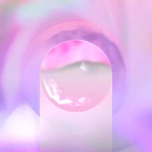 May include: A journal cover with a soft, iridescent design in shades of pink, purple, and white. The title "THE IRIDESCENT MIRROR" is at the top, with "A JOURNAL FOR THE INWARDLY LOUD" below it. The author's name, Tracey Nicole Deshazo De Silva, is at the bottom.
