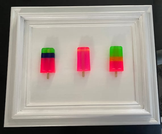Colorful Resin Art Ice Cream Wall Decor, Handmade Popsicle Fake Food Decor, Candy Art, Polymer Clay Craft Supplies