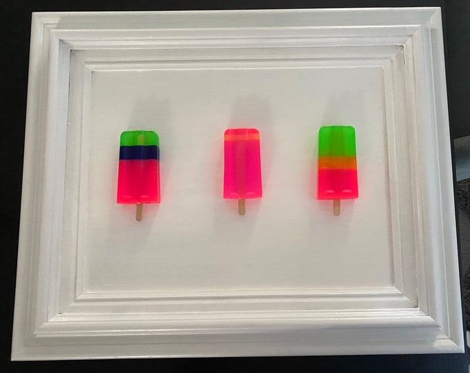 Sweet Treat Resin Art,Handmade Popsicle Art,Colorful Ice Cream  Art,Candy Art,Colorful Art, Art,Resin Ice Lolly Art,Colorful Ice Cream Art
