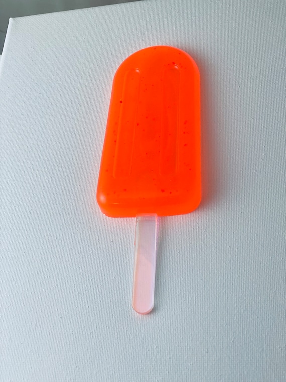 Colorful Resin Ice Cream Pop Art, Pink Popsicle Wall Decor, Homemade Lolly Visual Art, Summer Candy Gemstone Unique Gift