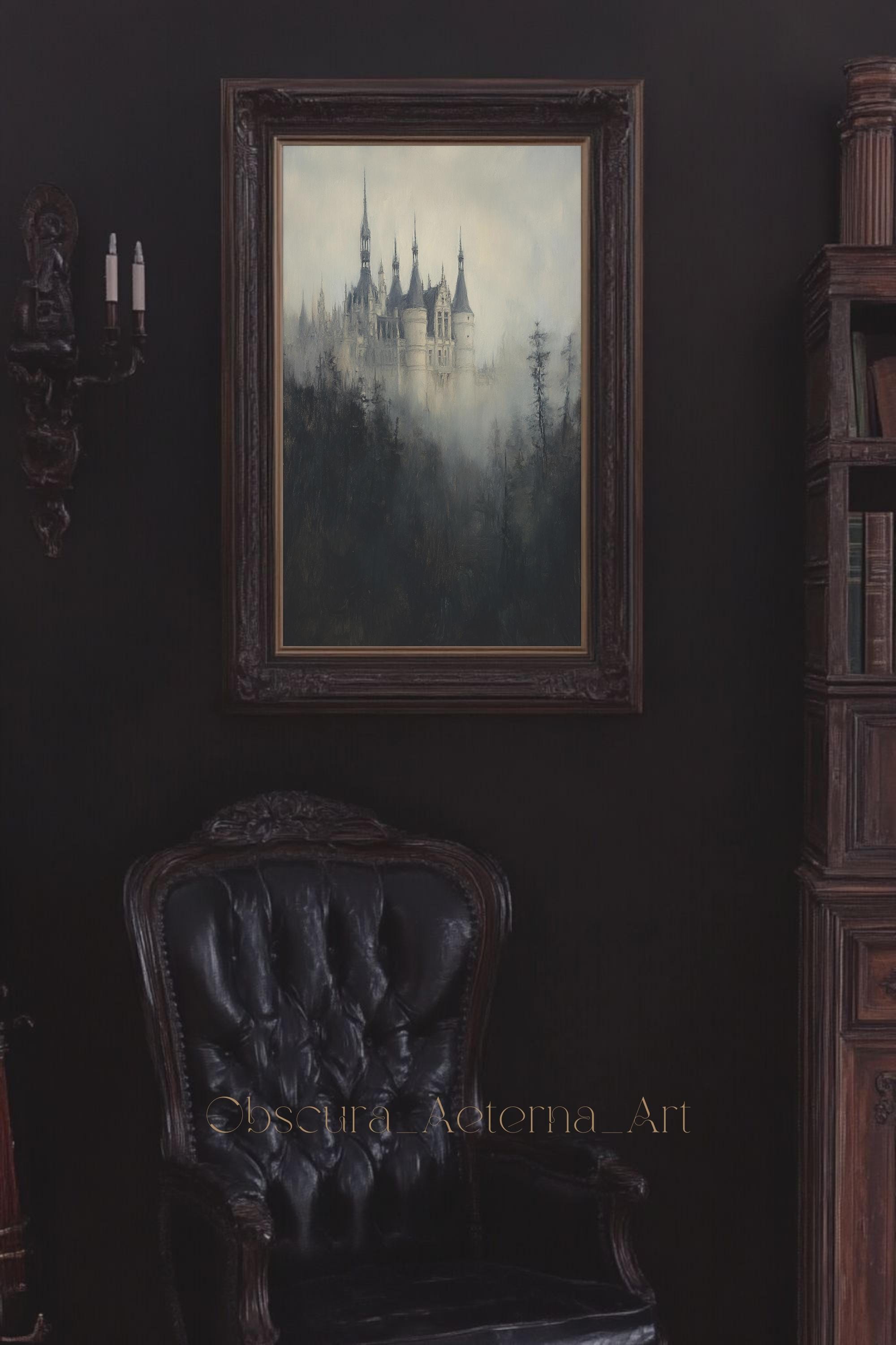 Gothic Castle Art Print: Dark Academia Wall Decor (digital Download) - Etsy