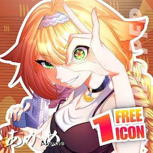 Custom Anime VTuber PFP | Eye-Catching Streamer Profile Icon | Cute & Expressive Avatar for Content Creators image 7