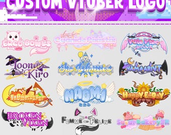 Custom VTuber Logo Design for Twitch & YouTube | Cute Animated Stream Branding, Kawaii Mascot Logo, VTuber Identity Pack for Streamers