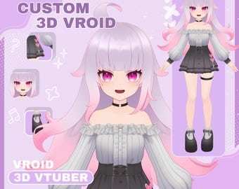 Custom 3D VTuber Model | VRoid Character Design, Full Body Rigging
