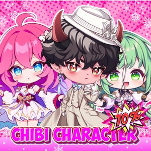 CUSTOM CHIBI CHARACTER | Chibi Character, Chibi Illustration, Chibi Pfp, Chibi Social Media Avatar, Chibi Twitch Icon, Chibi Commission