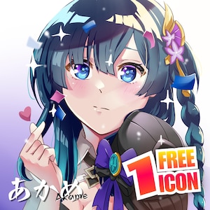 Custom Anime VTuber PFP | Eye-Catching Streamer Profile Icon | Cute & Expressive Avatar for Content Creators image 2