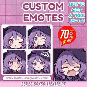 Aangepaste twitch-emotes, geanimeerde emotes, kick-emotes, chibi-emotes, hoogwaardige emotes, schattige emotes, commissie emotes, sub-badges