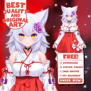 Aangepast Live2d-model | Live2d vtuber-model, anime-kunstcommissie, kant-en-klaar VTuber-model mannelijk en vrouwelijk, VTuber-rigging