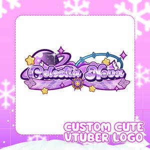 Custom Chibi Cute VTuber Logo | VTuber Logo | Animated Logo | Cute Logo | PNGTuber Logo | Chibi Logo, Custom Cute Vtuber Logo, GIFTuber Logo
