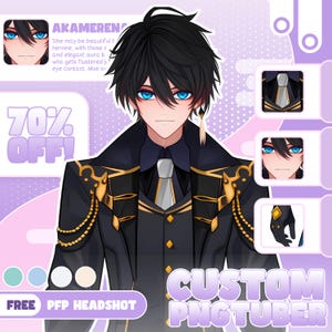 Custom PNGtuber | Pngtuber model commission, anime pngtuber, Male and Female Pngtuber, twitch pngtuber for stream