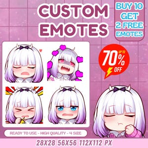 Aangepaste twitch-emotes, geanimeerde emotes, kick-emotes, chibi-emotes, hoogwaardige emotes, schattige emotes, commissie emotes, sub-badges