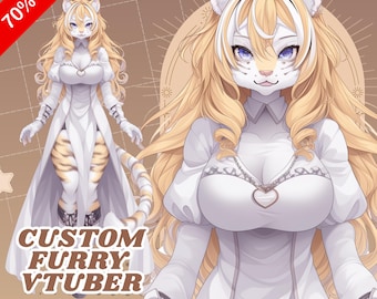 Aangepast harig VTuber-model | Live2D-ontwerp, rigging en expressies