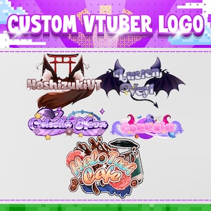 Custom VTuber Logo Design for Twitch & YouTube | Cute Animated Stream Branding, Kawaii Mascot Logo, VTuber Identity Pack for Streamers