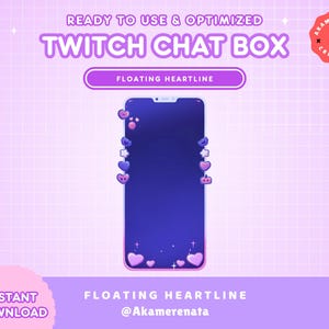 Blue Chat Widget, Aesthetic Chat Widget, Minimal Blue Chat Box for Stream