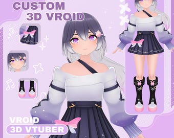Custom 3D VTuber Model | VRoid Character Design