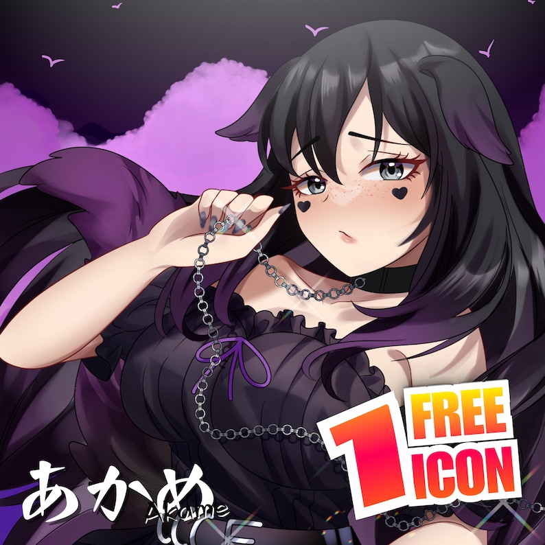 Custom Anime VTuber PFP | Eye-Catching Streamer Profile Icon | Cute & Expressive Avatar for Content Creators image 4
