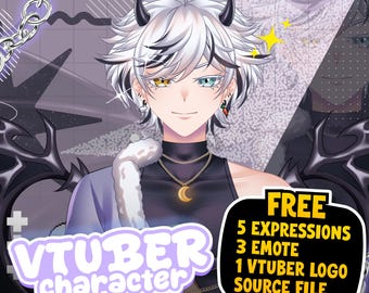 Modelo VTuber personalizado (Comisión Live2D) / Arte Anime / Recursos VTuber / Modelo VTuber / PNGTuber / Vtuber Masculino y Femenino / Comisión de Modelo VTuber