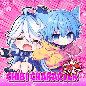 カスタム チビ キャラクター | チビ キャラクター、チビ イラスト、チビ Pfp、チビ ソーシャル メディア アバター、チビ Twitch アイコン、チビ コミッション