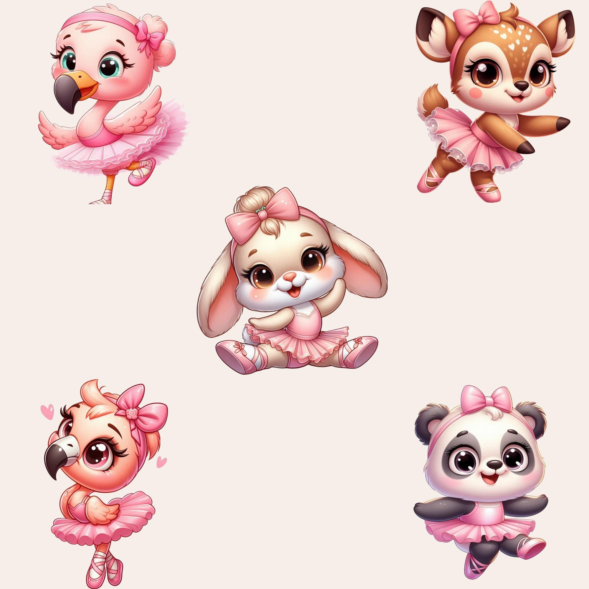 37 Ballerina Animals Clipart, Cute Dancing Animals Clipart, Ballerina ...