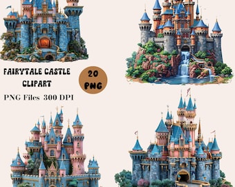 20 Clipart de Castelo de Conto de Fadas, Castelo da Princesa PNG, Clipart de Castelo Mágico, Reino Mágico PNG, Castelo de Conto de Fadas PNG