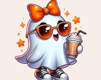 Funny Halloween Ghost PNG, Cute Halloween Ghost PNG, Cute Ghost PNG, Trendy Halloween Sublimation